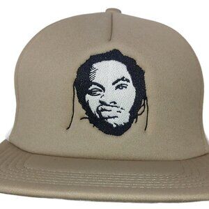 Waka Flocka Flame Cap Hat Snap Back Trap Rap Music Rapper Embroidered Tan